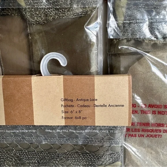 Beautiful Gift Bags Sheer Lace Beaded set of 3 - Picture 12 of 14